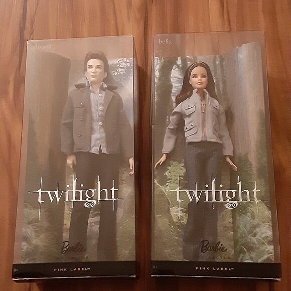2 Barbie collection Pink Label Twilight dolls---Edward and Bella - Picture 1 of 6